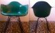 Eames Forest Green Parchment Fiberglass Rocker Herman Miller Rocking Chair Rare Post-1950 photo 4