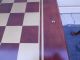 51043 Cherry Queen Anne Leather Lift Top Checkers Chess Backgammom Game Table Post-1950 photo 6