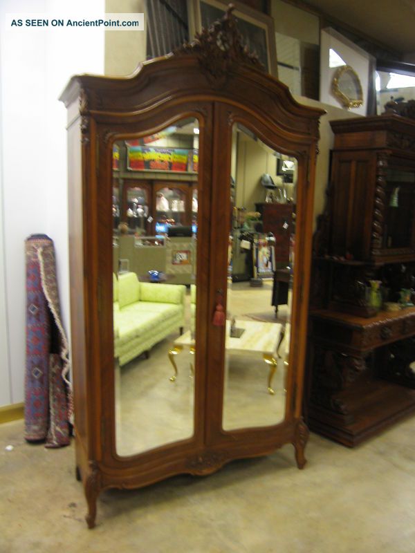 Large Antique 19th Century French Walnut Knockdown Armoire 1800-1899 photo