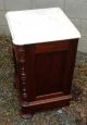 Victorian Marble Top Walnut And Burl 1/2 Commode 1800-1899 photo 3