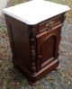Victorian Marble Top Walnut And Burl 1/2 Commode 1800-1899 photo 4