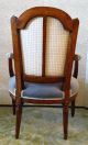 French Country Provincial Louis Xvi Style Carved Wood Arm Chairs Upholstered 1900-1950 photo 2