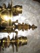 Antigue Victorian Gilded Brass Gas Candelabra Wall Sconces.  With Wall Brackets. Metalware photo 3