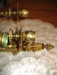 Antigue Victorian Gilded Brass Gas Candelabra Wall Sconces.  With Wall Brackets. Metalware photo 4