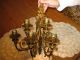 Antigue Victorian Gilded Brass Gas Candelabra Wall Sconces.  With Wall Brackets. Metalware photo 5