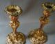 Very Fancy Antique French Gilt Bronze Rococco 11  Candlesticks Metalware photo 5