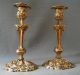 Very Fancy Antique French Gilt Bronze Rococco 11  Candlesticks Metalware photo 6