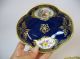 Antique Early Meissen Quatrefoil Cup And Saucer Cobalt With Watteau Scene Cups & Saucers photo 2