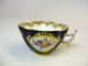 Antique Early Meissen Quatrefoil Cup And Saucer Cobalt With Watteau Scene Cups & Saucers photo 7