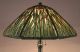Handel Cattail Slag Glass Painted Overlay Panel Lamp Lamps photo 1