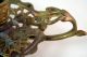 Ornate Antique Genie Style Brass Candle Holder W/base & Handle Metalware photo 3