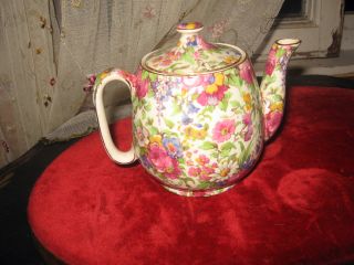 Vintage Royal Winton Summertime Chintz Breakfast Set Teapot photo