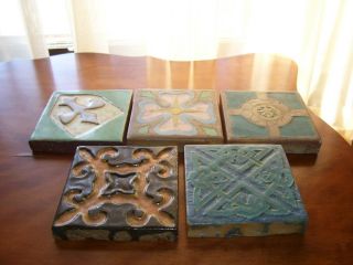 Vintage Antique Art Pottery Tile Flint Faience Batchelder 5 photo