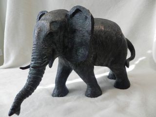Elephant Bronze Sculpture Rare And Old 26 Lbs photo