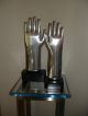 1 Glove Mold Industrial Aluminum Machine Age Metal Hand Mold & Display Metalware photo 9