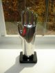 1 Glove Mold Industrial Aluminum Machine Age Metal Hand Mold & Display Metalware photo 10