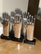 1 Glove Mold Industrial Aluminum Machine Age Metal Hand Mold & Display Metalware photo 3