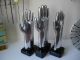 1 Glove Mold Industrial Aluminum Machine Age Metal Hand Mold & Display Metalware photo 6