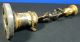 Antique Pair Of French Cherub Candleholders Bronze Marble Empire Style Putti Metalware photo 7