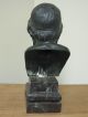 Fabulous 19th C Italian Grand Tour Bronze Bust Sculpture Homer Marble Pedestal Metalware photo 4