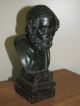 Fabulous 19th C Italian Grand Tour Bronze Bust Sculpture Homer Marble Pedestal Metalware photo 7