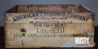 Antique Dynamite Box Rockefeller,  Ny photo