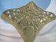Antique Solid Brass Fan Vase,  Filigree,  Victorian Style Metalware photo 1
