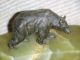 Fine & Exquisite Antique Austrian Bronze Bull & Bear Pen Holder Stock Broker Metalware photo 1