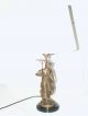 Electrified Antique Lamp Bronze Sculpture +lampshade Lamps photo 9