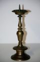 Antique 17th 18th Century Brass Bell Pricket Candlestick Metalware photo 5