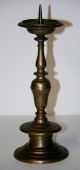 Antique 17th 18th Century Brass Bell Pricket Candlestick Metalware photo 6