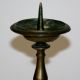Antique 17th 18th Century Brass Bell Pricket Candlestick Metalware photo 7
