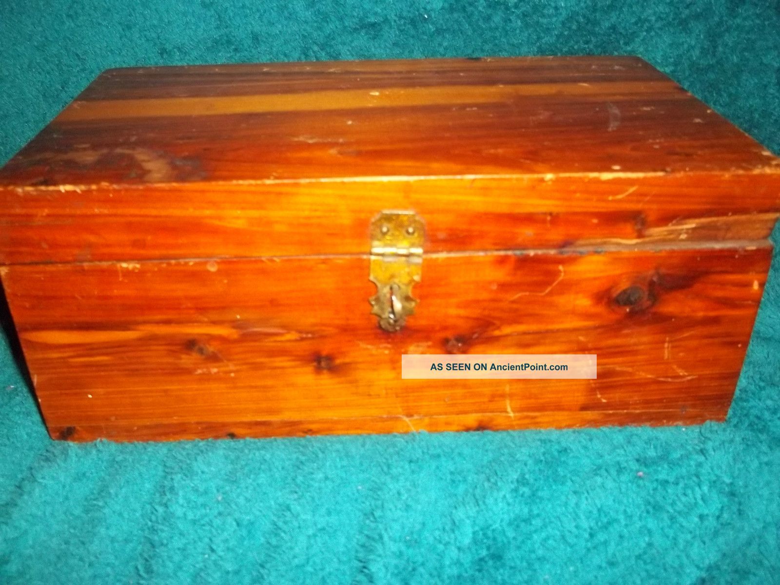 Vintage Cedar Jewelry/trinket Box Boxes photo