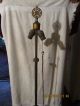 Antique Brass & Cast Iron Double Socket Pull Chain Floor Lamp 1599msl Lamps photo 1