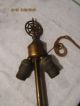 Antique Brass & Cast Iron Double Socket Pull Chain Floor Lamp 1599msl Lamps photo 3