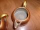 Old Copper Turkish ? Sugar And Creamer Cups W/ Brass Handles Rare Metalware photo 2