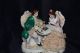 Antique Porcelain Figurine Man And Woman Playing Chess Statue Figurine Figurines photo 1