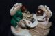 Antique Porcelain Figurine Man And Woman Playing Chess Statue Figurine Figurines photo 3
