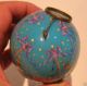 Stunning Antique Large Hand Painted Enamel Egg Box Metalware photo 3