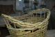 Antique Barbola Wicker Basket Gesso Roses Old Paint Floral Swags Romantic Other photo 3