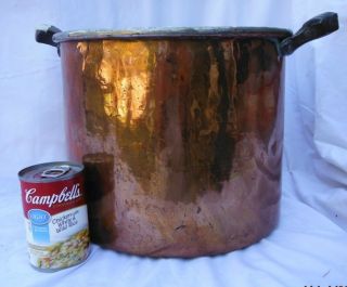 Large Antique Hand Hammered Copper/brass Pot/kettle Turkey -.  9 1/2 