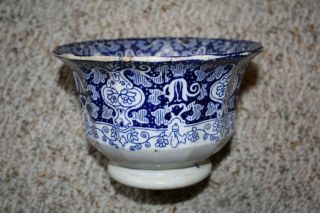 Lovely Antique Erford Blue & White Transferware Cup Bowl James Edwards Ironstone photo