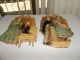 Antique Entrancing Elegant Chalkware Wall Plaques (2) ' Colonial Sweethearts ' Rare Other photo 1