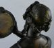 Antique 19thc French Bronze Statue Of Gypsy Girl Dancing - E.  De Latrone Metalware photo 2