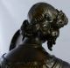 Antique 19thc French Bronze Statue Of Gypsy Girl Dancing - E.  De Latrone Metalware photo 5