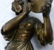 Antique 19thc French Bronze Statue Of Gypsy Girl Dancing - E.  De Latrone Metalware photo 7