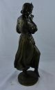 Antique 19thc French Bronze Statue Of Gypsy Girl Dancing - E.  De Latrone Metalware photo 8