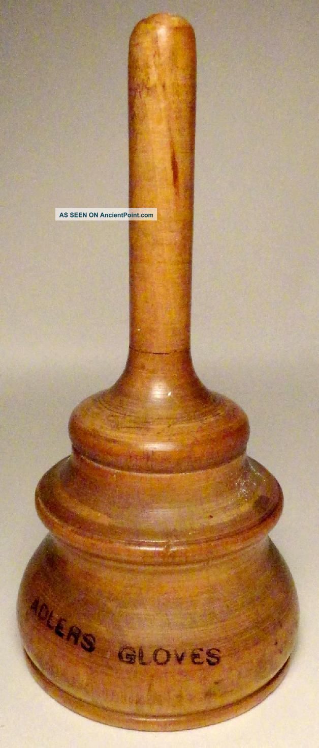 Antique Turned Treen Glove Powder Shaker For Adlers Leather Gloves,  Fine Estate Other photo