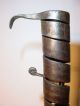 Antique French Wrought Iron & Wood Spiral Candlestick - Adjustable N°14 Primitives photo 4