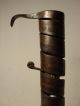 Antique French Wrought Iron & Wood Spiral Candlestick - Adjustable N°14 Primitives photo 5